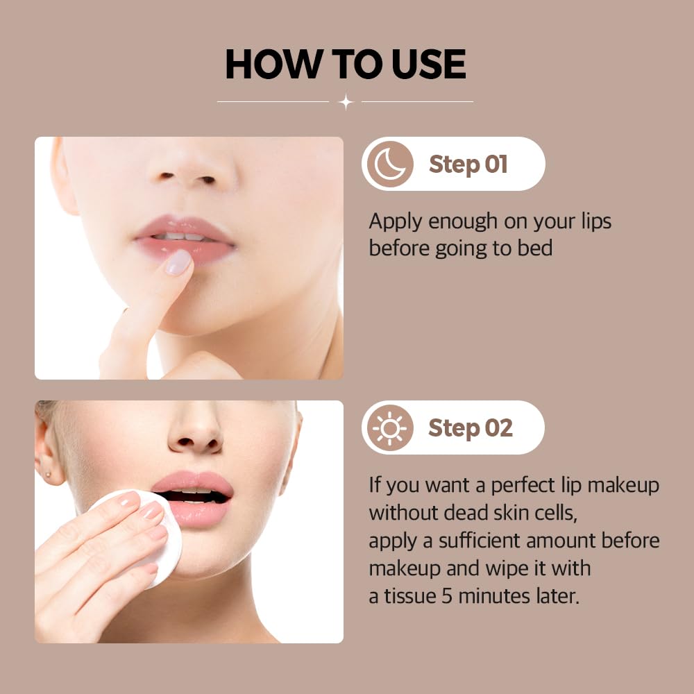 Klavuu Lip Mask Sleeping Pack (0.7oz) – Overnight Deep Hydrating Korean Lip Balm Treatment for Very Dry, Chapped Lips | Lip Lightening & Plumping with Instant Hydration | Gentle Exfoliating (Coconut)