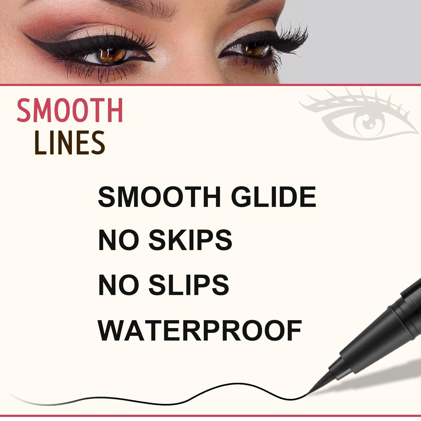 Eyebrow Pen Makeup Kit - 4 Tip Waterproof Microblading Pencil, Eyeliner, Pomade and Dual-ended Brush - Natural Looking Brow Kit - Soft Brown
