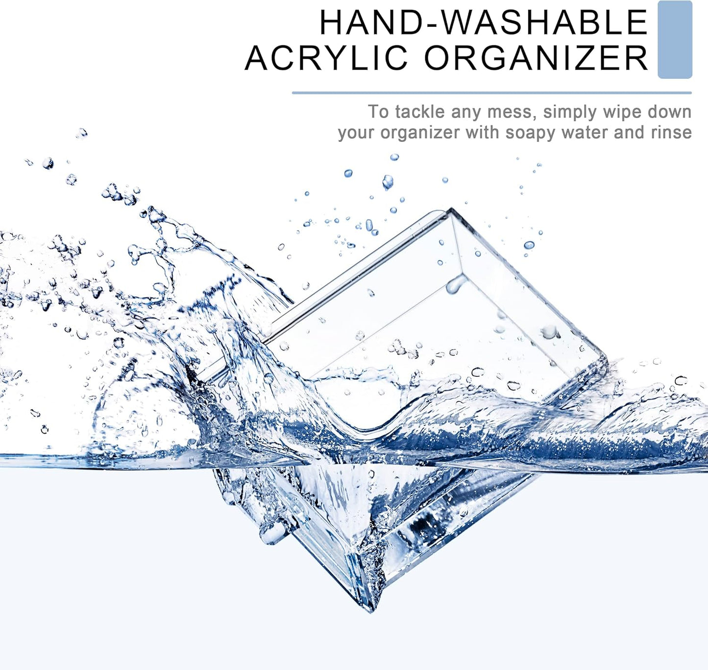 Sorbus Acrylic Makeup Organizer - Organization and Storage Case for Cosmetics Make Up & Jewelry - Big Clear Makeup Organizer for Vanity, Bathroom, College Dorm, Closet, Desk (3 Large, 4 Small Drawers)