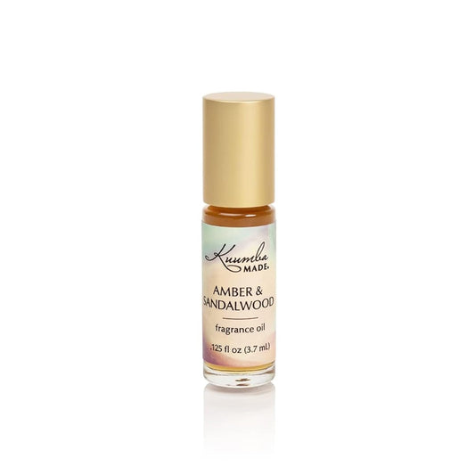 Kuumba Made Amber & Sandalwood Fragrance Oil Roll-On 0.125 fl oz (3.7ml) | Rollerball Perfume | Alcohol Free
