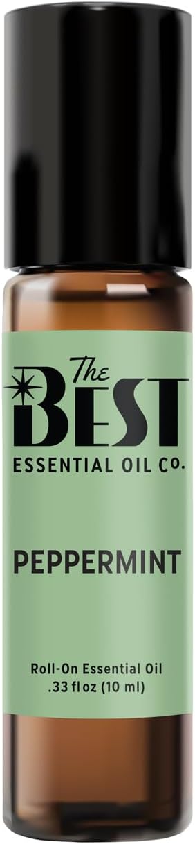 The Best Peppermint Essential Oil Roll-On- Premium Grade- Pre-Diluted in Coconut Oil- Ready to Use- 10 ml (.33 fl oz)