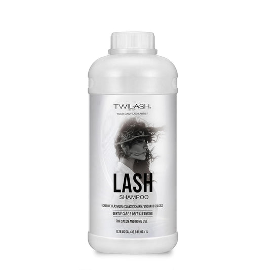 Lash Shampoo Bulk, Eyelash Cleanser for Extensions 1 Liters, Safe Makeup Remover, Non-irritating or Burning Formula Eyelid Foaming Cleanser for Professional Salon and Home Use (Classic Charm-1L)