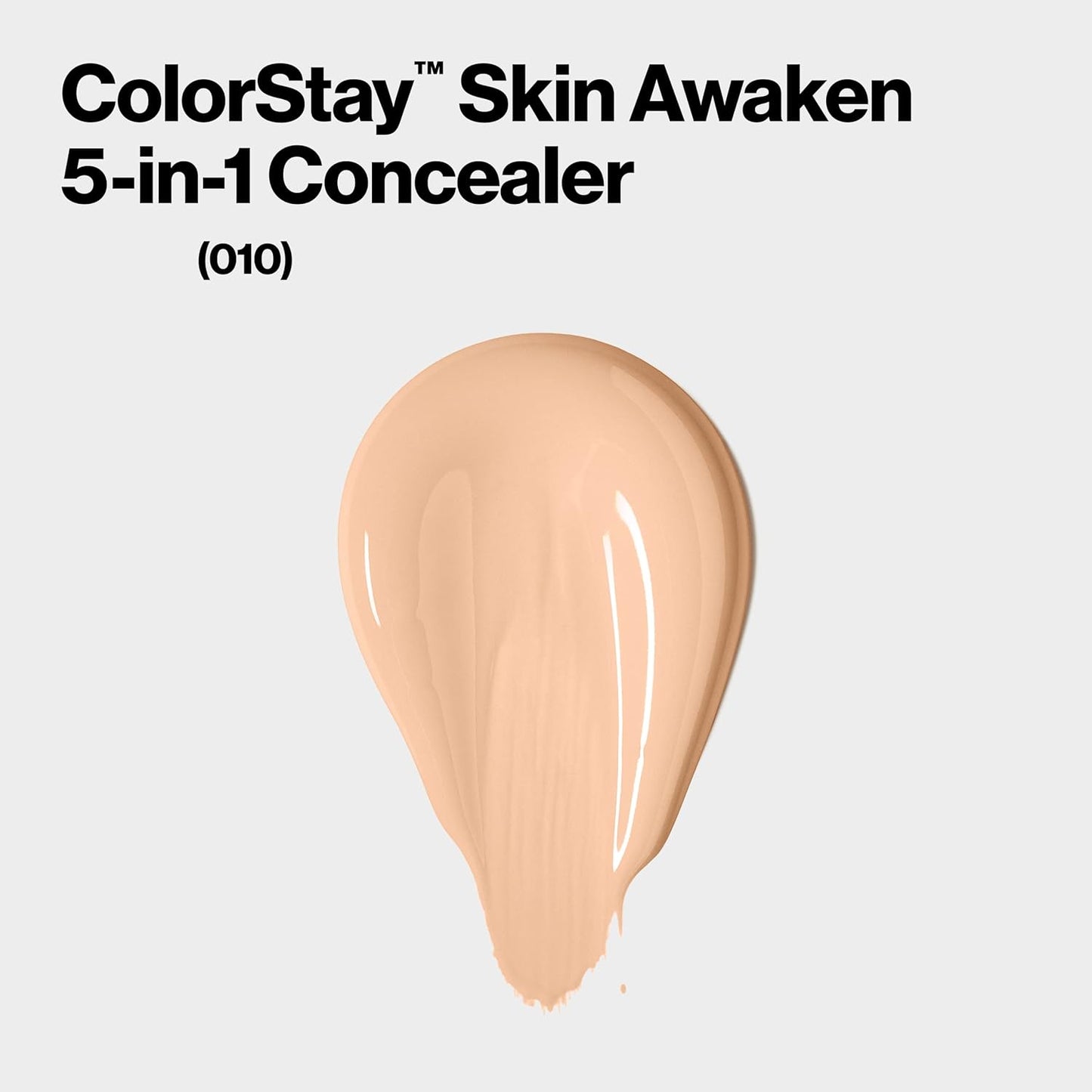 Revlon ColorStay Skin Awaken 5-in-1 Concealer, Lightweight, Creamy Longlasting Face Makeup with Caffeine & Vitamin C, For Imperfections, Dark Circles & Redness, 010 Vanilla, 0.27 fl oz