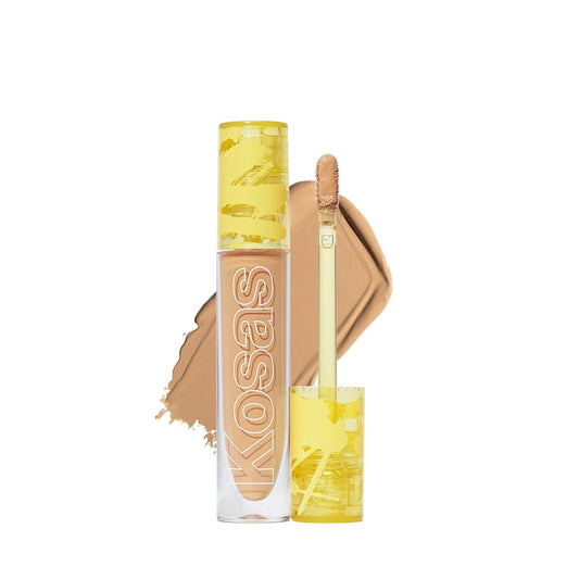 Kosas Revealer Concealer - Medium Coverage Makeup with Hyaluronic Acid, Conceals Dark Circles Under Eyes, Dark Spots and Blemishes + Brightens, Hydrates, Long-Lasting & Vegan, (Tone 6.5 O)