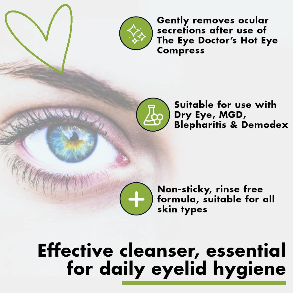 The Eye Doctor Tea Tree Lid Cleanser 100ml – Daily Eyelid Hygiene Remove Debris & Make-up Eyelid Eyelashes – For Sensitive Eyes – Contains Tea Tree Oil Argan Oil Coconut Oil & Micellar Water