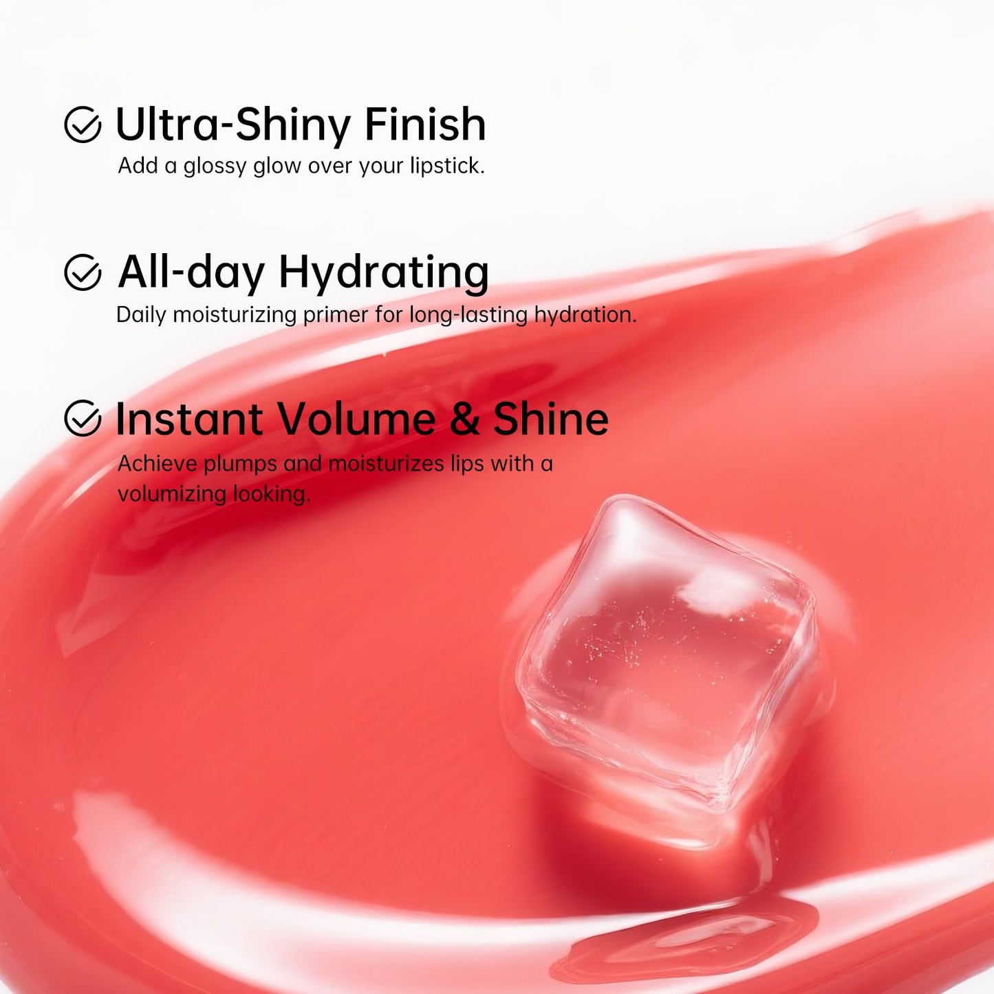 CATKIN Lip Plumper Gloss, Tinted Lip Serum with Hyaluronic Acid & Jojoba Oil, Non-sticky Volumizing Hydrating Formula for a High Shine Maximum 3D Look, Plump & Soft Lips 0.12 Fl Oz -C01 Sapphire Ocean