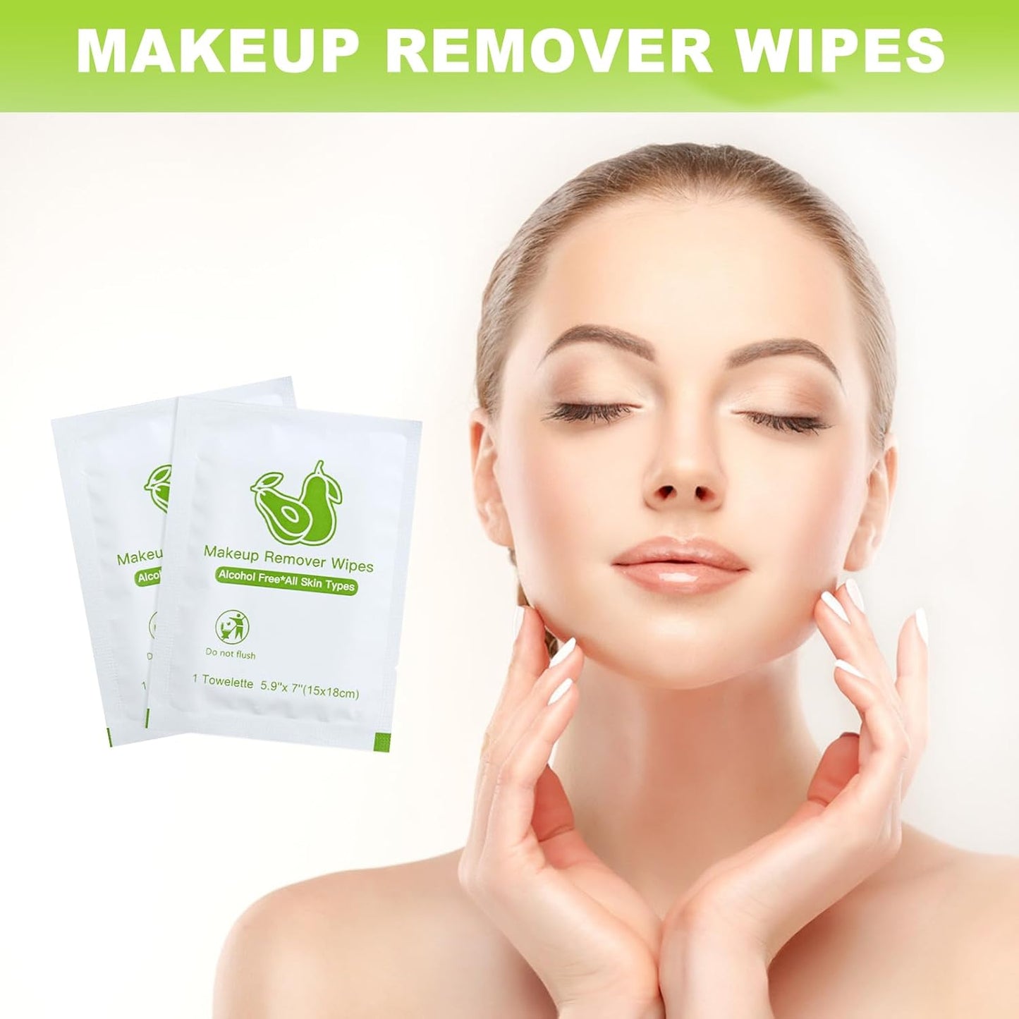 Makeup Remover Wipes Bulk Individually Wrapped,Travel Makeup Wipes Individual Makeup Remover Wipes Bulk Gentle Cleansing Makeup Remover Wipes for Face Cleansing Mascara Lipstick Travel Hotel 100