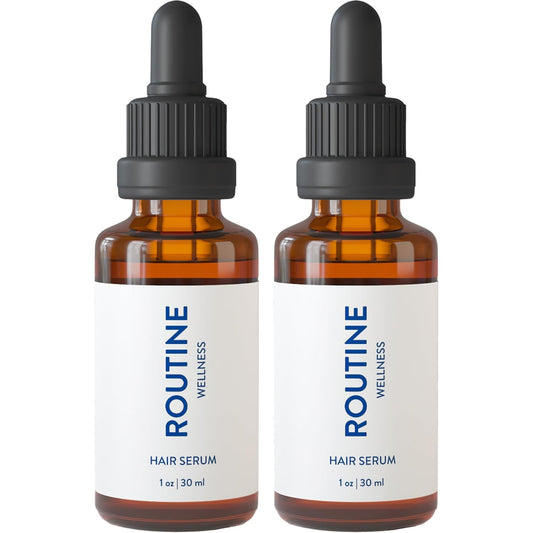 Routine Wellness Advanced Hair Serum - Nourishing Scalp Treatment for Enhanced Hair Support with Natural Oils, Ideal for Men & Women - 30ml (Pack of 2)