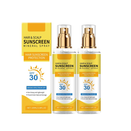 2 Pcs Hair and Scalp Sunscreen Spray SPF 30, Weightless Invisible Mist UV Protection Hair and Scalp Sunscreen Spray Non Greasy.