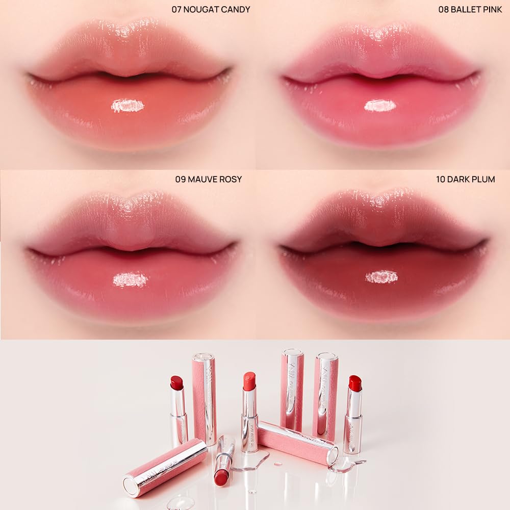 YNM Candy Gloss Balm 3g (09 MAUVE ROSY, 3g) (+9 colors) K-beauty, Tinted, Color Lipstick Balm, Glossy, Moisture, korean, Jello lips, Non-Sticky and Long-lasting