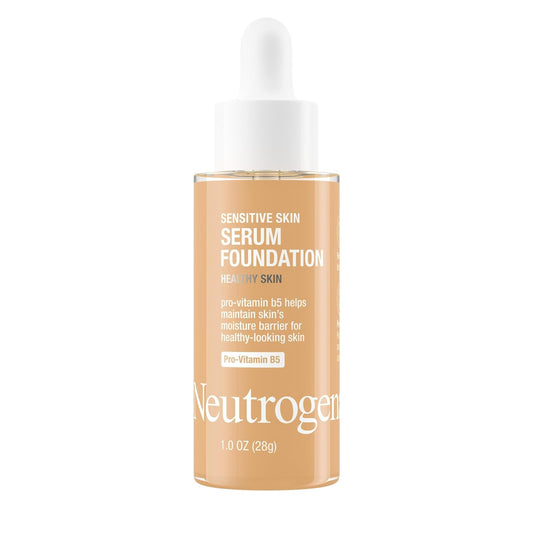 Neutrogena Healthy Skin Sensitive Skin Serum Foundation with Pro-Vitamin B5, Color Correcting & Pore Minimizing Liquid Foundation & Face Serum, Buildable Coverage, Medium 03, 1 oz