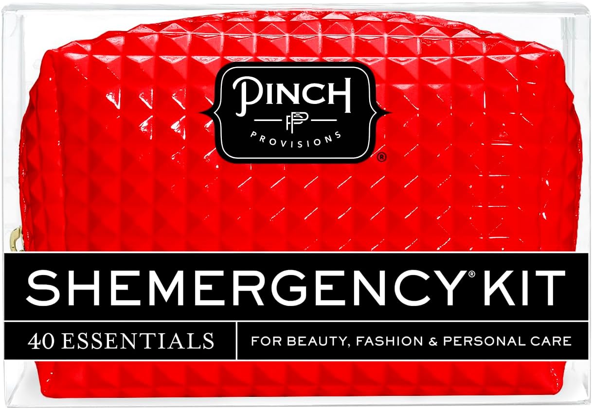 Pinch Provisions Shemergency Kit for Her, 40 Emergency Essential Items, Compact, Multi-Functional Pouch, Gift for Women, Birthday, Bachelorette Parties, and More!