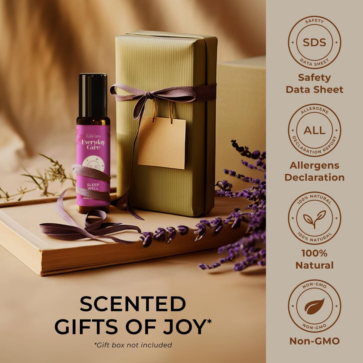 Gya Labs Sleep Well Essential Oil Roll on - 100% Pure Natural Aromatherapy Relax Oil for Women - Blend with Calming Chamomile & Relaxing Lavender for Better Rest, Travel Size (0.34 Fl Oz)