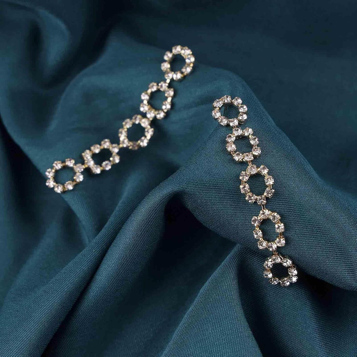 Vintage Crystal Square Drop Earrings Long Rhinestone Tassel Earrings Gold Hollow Square Dangle Earrings Sparkly Cz Bridal Stud Earrings Jewelry for Women