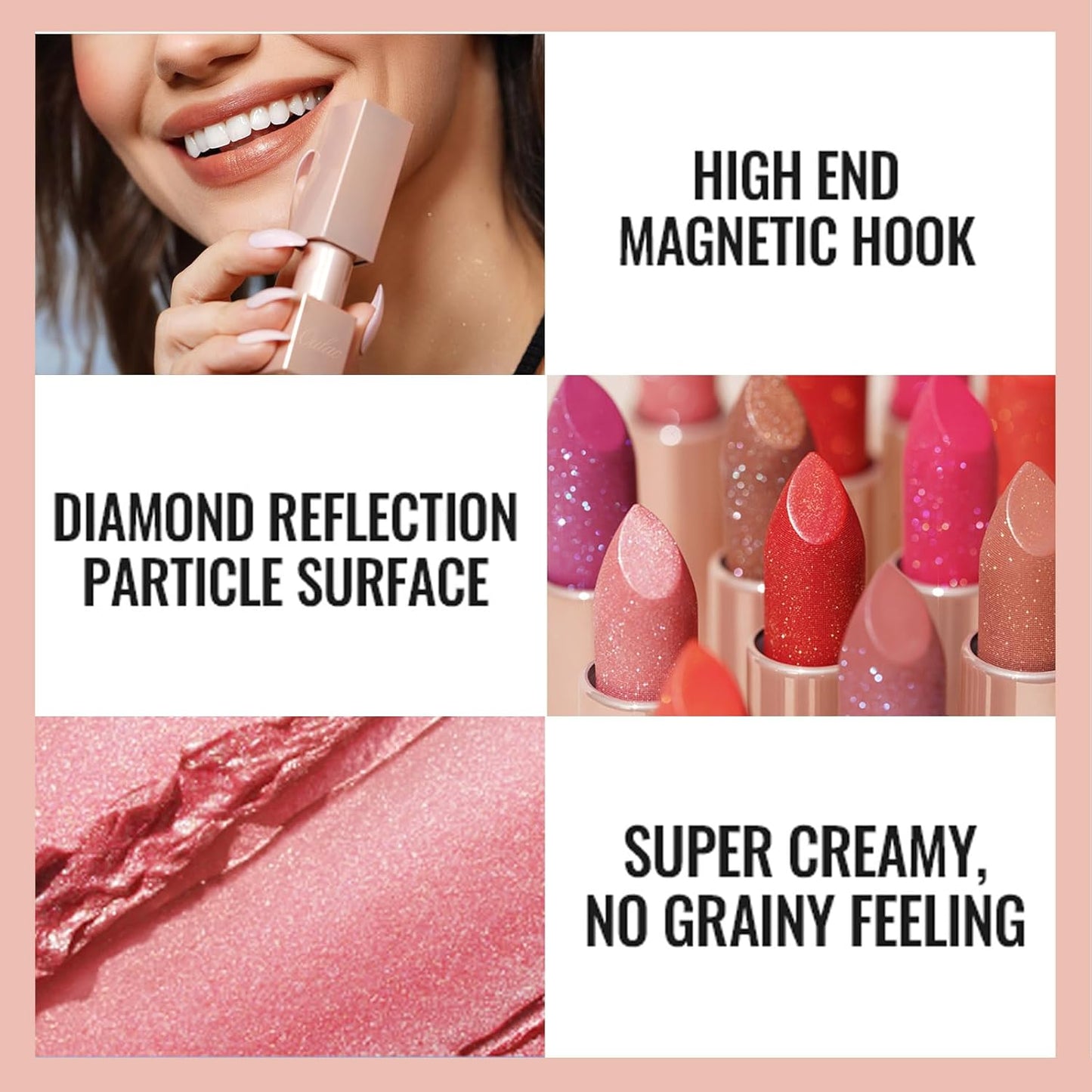 Oulac Moisture Lipstick Set 3PCS - Infinity High Shine Finish, Hydrating Vegan Lipstick Infused with Damask Rose Oil for All-Day Comfort, Gluten-Free, PG09+PG11+PG14