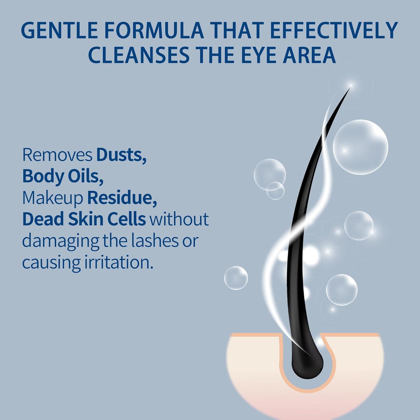 Lash Shampoo Bulk, Eyelash Cleanser for Extensions 1 Liters, Safe Makeup Remover, Non-irritating or Burning Formula Eyelid Foaming Cleanser for Professional Salon and Home Use (Ocean-1L)