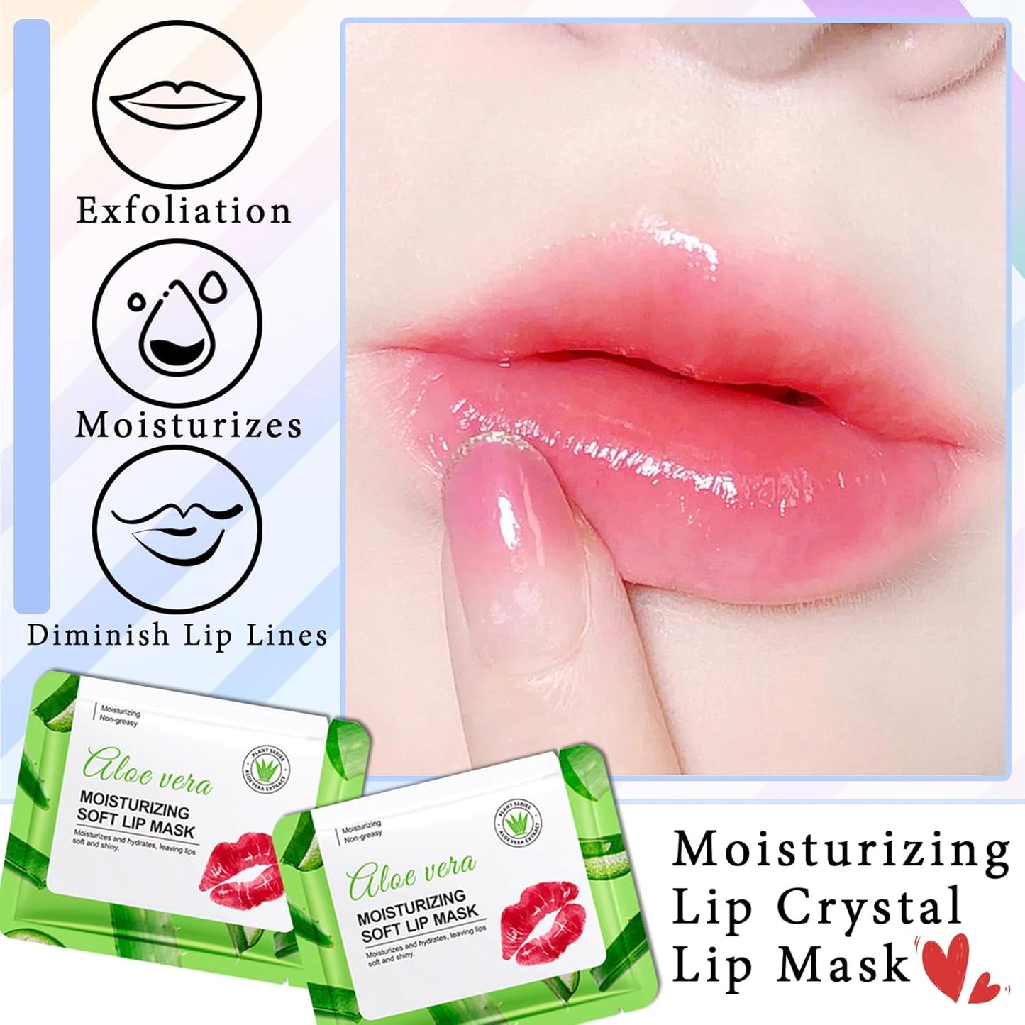 30PCS Moisturizing Lip Masks Set, Overnight Bulk Lip Patches, Long-lasting Hydrating Sleeping Lip Plumping Masks for Women 06