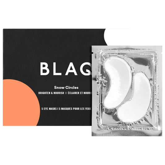 BLAQ Eye Mask, Eye Masks for Dark Circles and Puffiness, Under Eye Mask with Snow Mushroom, Green Tea Extract, Brown and Red Algae, Vegan and Cruelty-Free Under Eye Masks, Snow Circles, 5-Pack