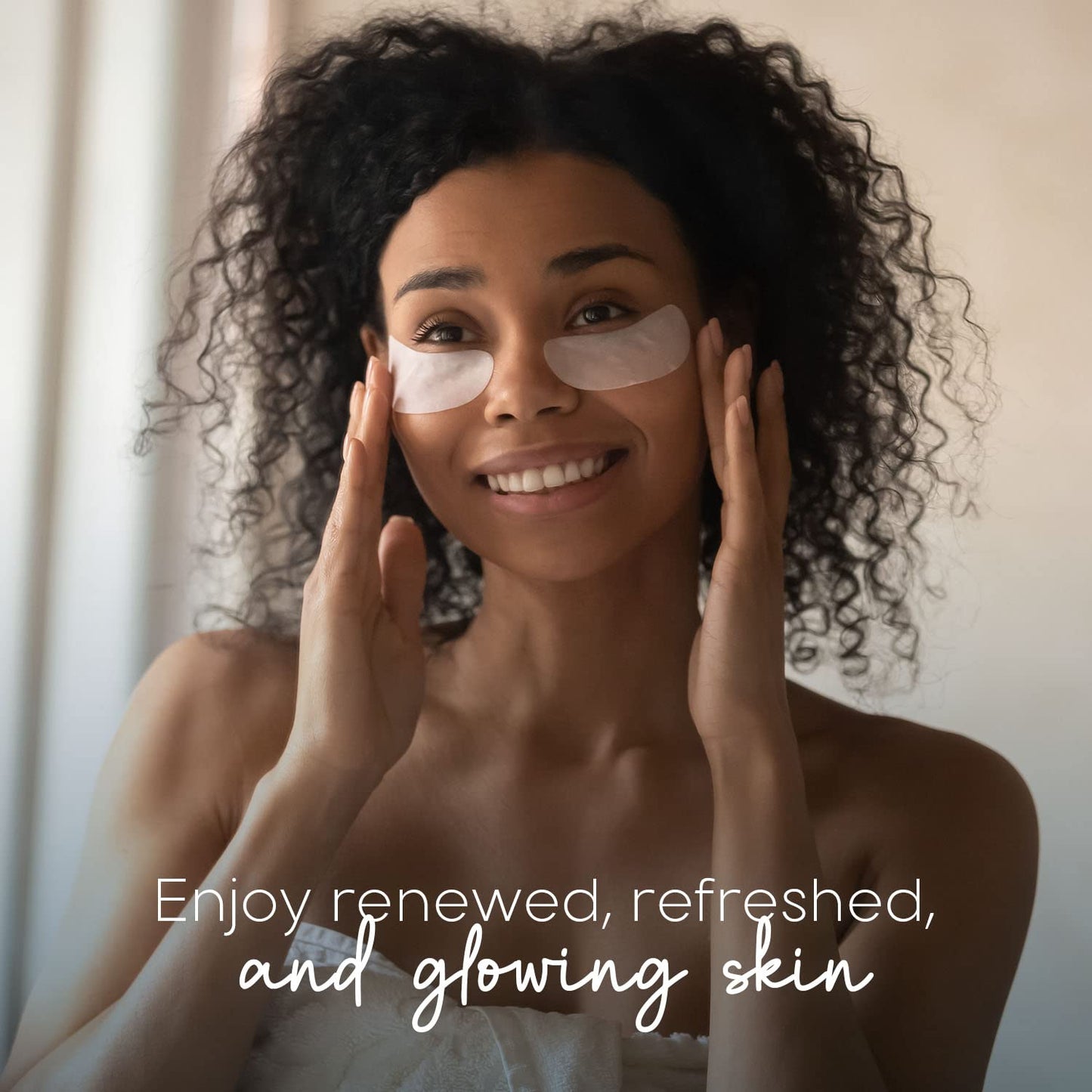 Hyaluronic & Collagen Under Eye Patches - Reduces Eye Bags, Puffiness, Crow's Feet & Wrinkles Ultra Hydrating Under Eye Pads - Cruelty Free Korean Skin Care - All Skin Types - 5 Pairs