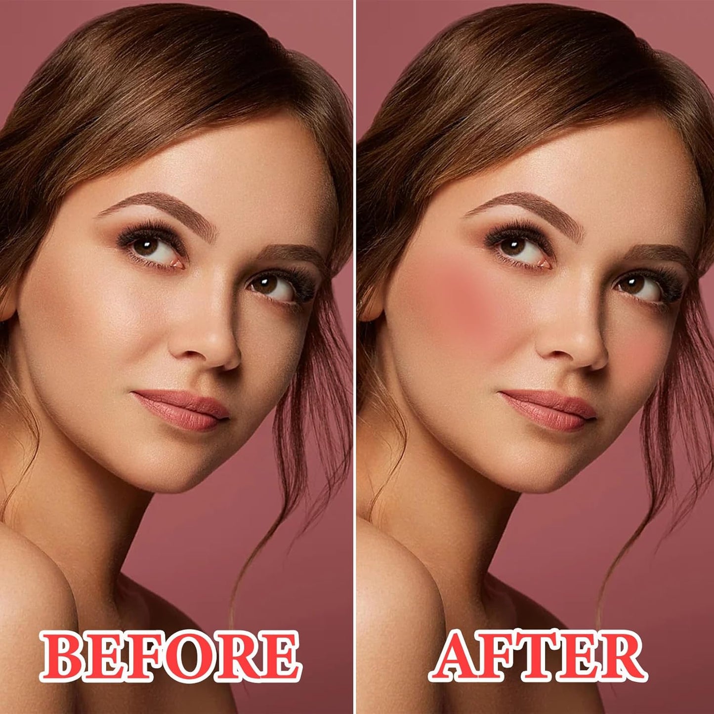 Cream Blush Stick Makeup,Blush Stick for All Skin Tones,Easy to Color,Soft Long Lasting Lightweight Blush Face Makeup Stick,Waterproof Multi Stick for Cheeks & Lip & Eyes（#103）