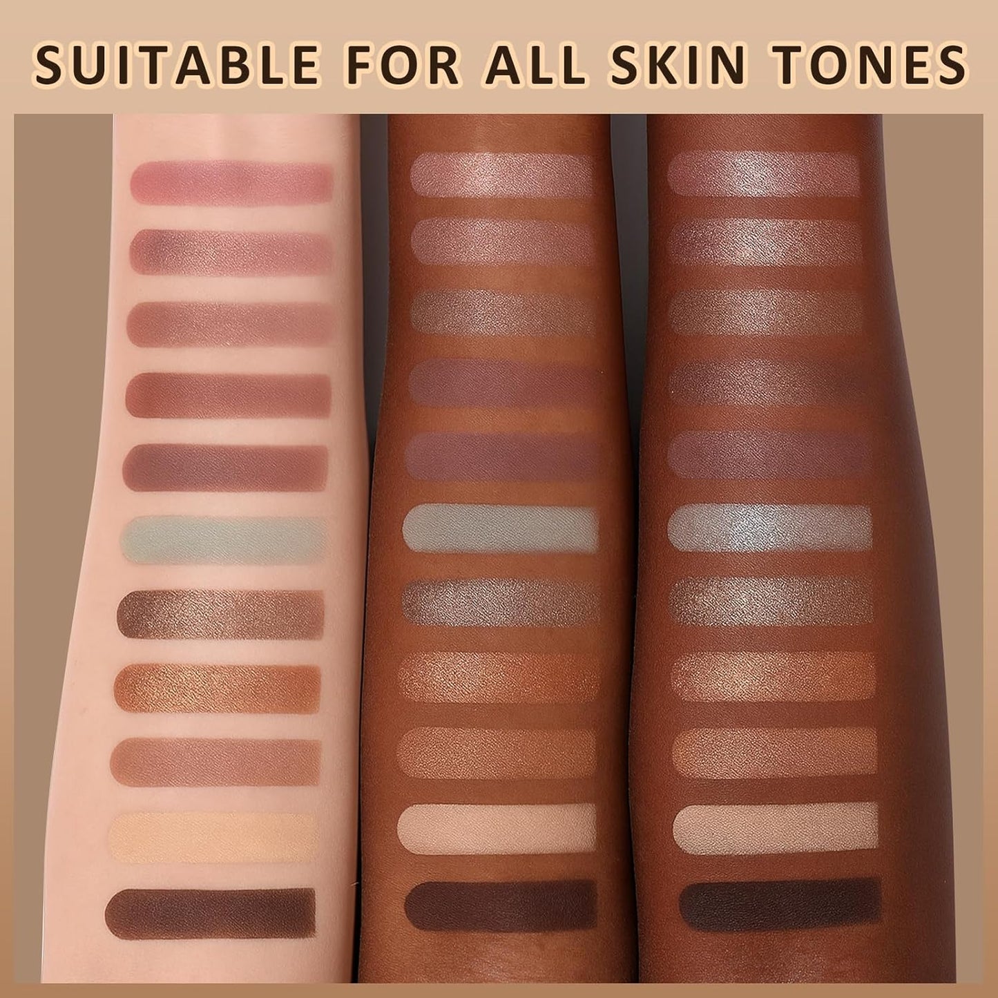 UCANBE 16 Color Baked Eyeshadow Palette with 15PCS Brushes Makeup Set,Matte&Shimmer Blend Eyeshadow for Women&Girls,Highly Pigmented Long Lasting Waterproof Make Up Pallet