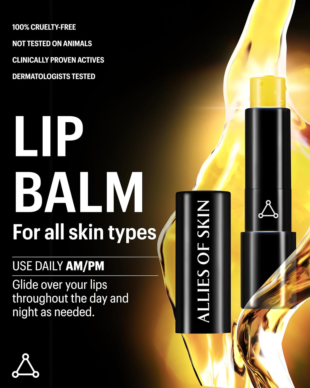 Allies of Skin Peptide & Ceramide Repair Lip Balm with Palmitoyl Tripeptide-5, Ceramide NP, Sea Buckthorn Oil, Avocado Oil, Sunflower Seed Oil, Shea Butter, Vitamin C & E. 3.8g/ 0.13 oz