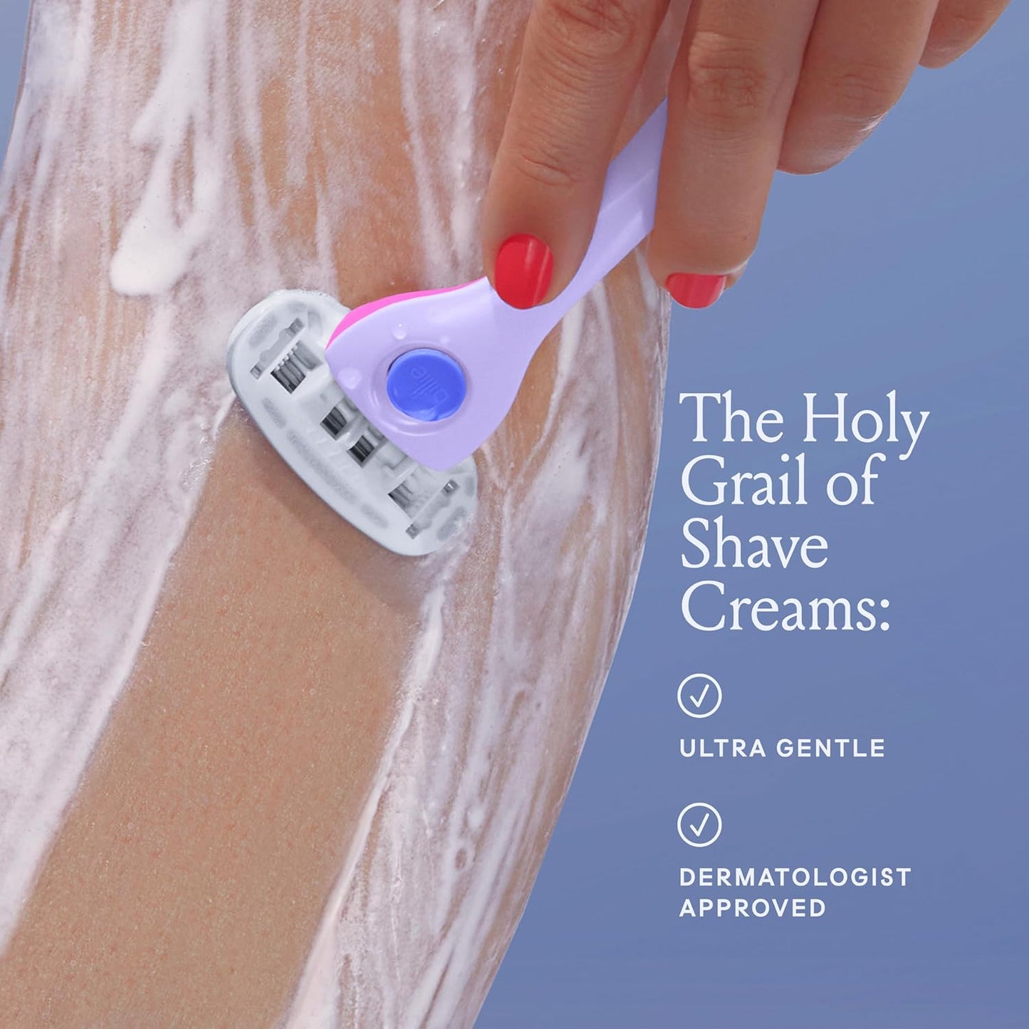 Billie Whipped Shave Cream - Ultra Gentle Protection - Fragrance-Free & Dermatologist-Approved - Designed for Sensitive Skin - 6.5 fl oz