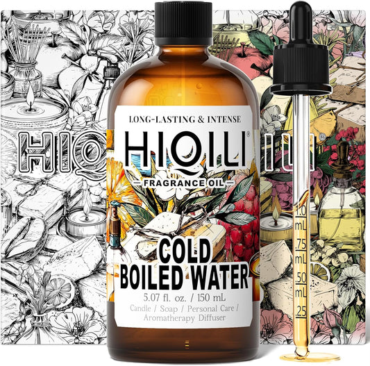 HIQILI Cold Boiled Water Fragrance Oil for Home Diffuser, Great for Making Candle, Soap, Body Wash, DIY Multipurpose Room Spray- 5.07 Fl Oz